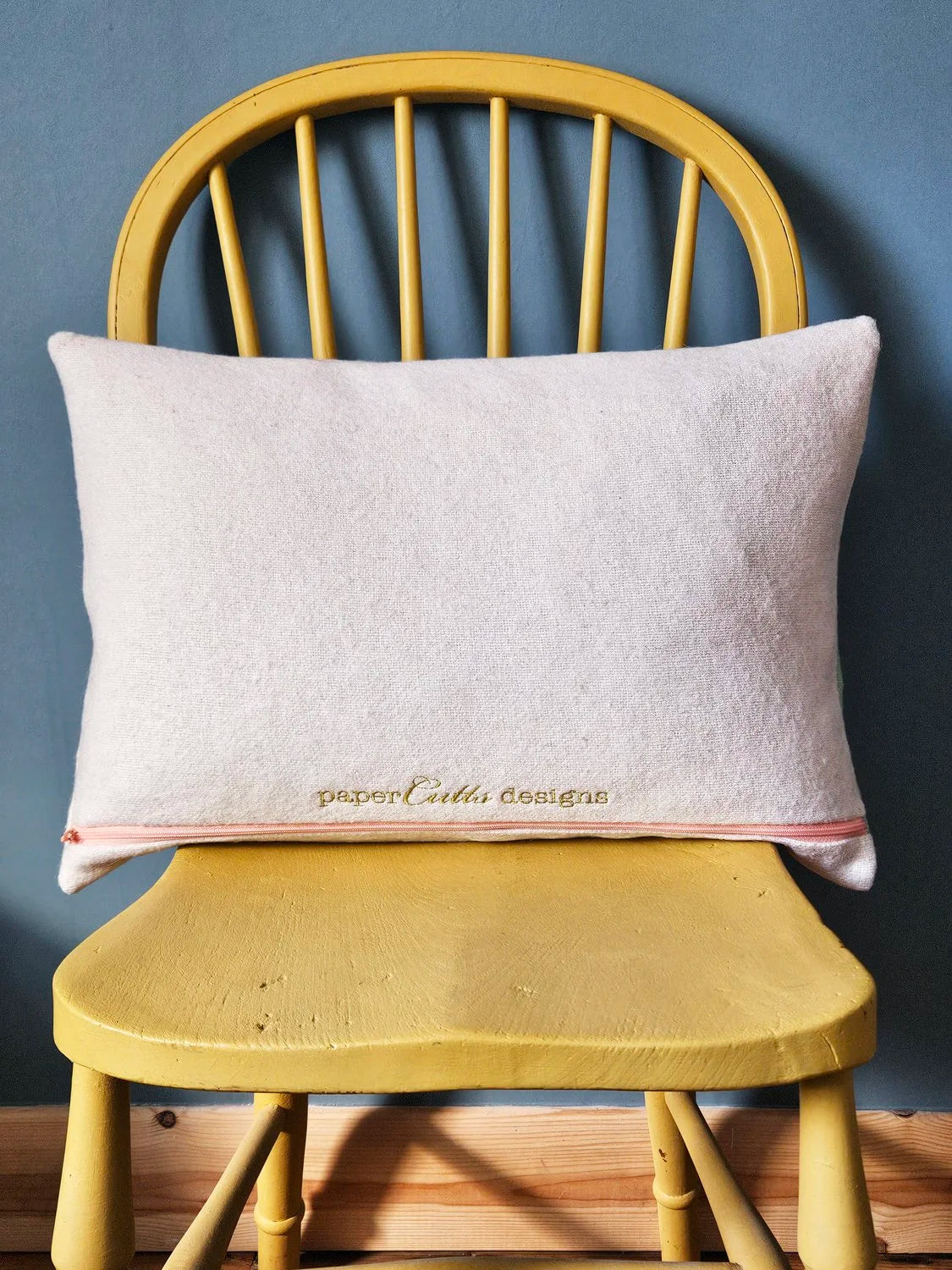 Tansy Sampler Embroidered Wool Cushion